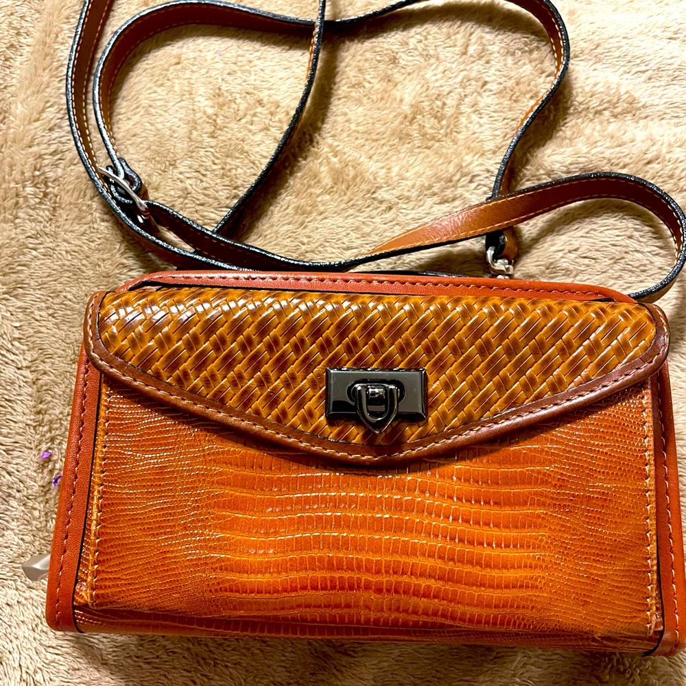 Handmade Leather Crossbody Organizer Purse
